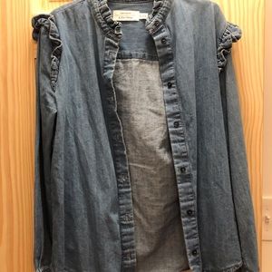 & Other Stories soft denim Button up longsleeve